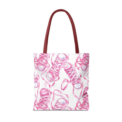 Cute Pink Sneakers Tote Bag for the Sports Lover