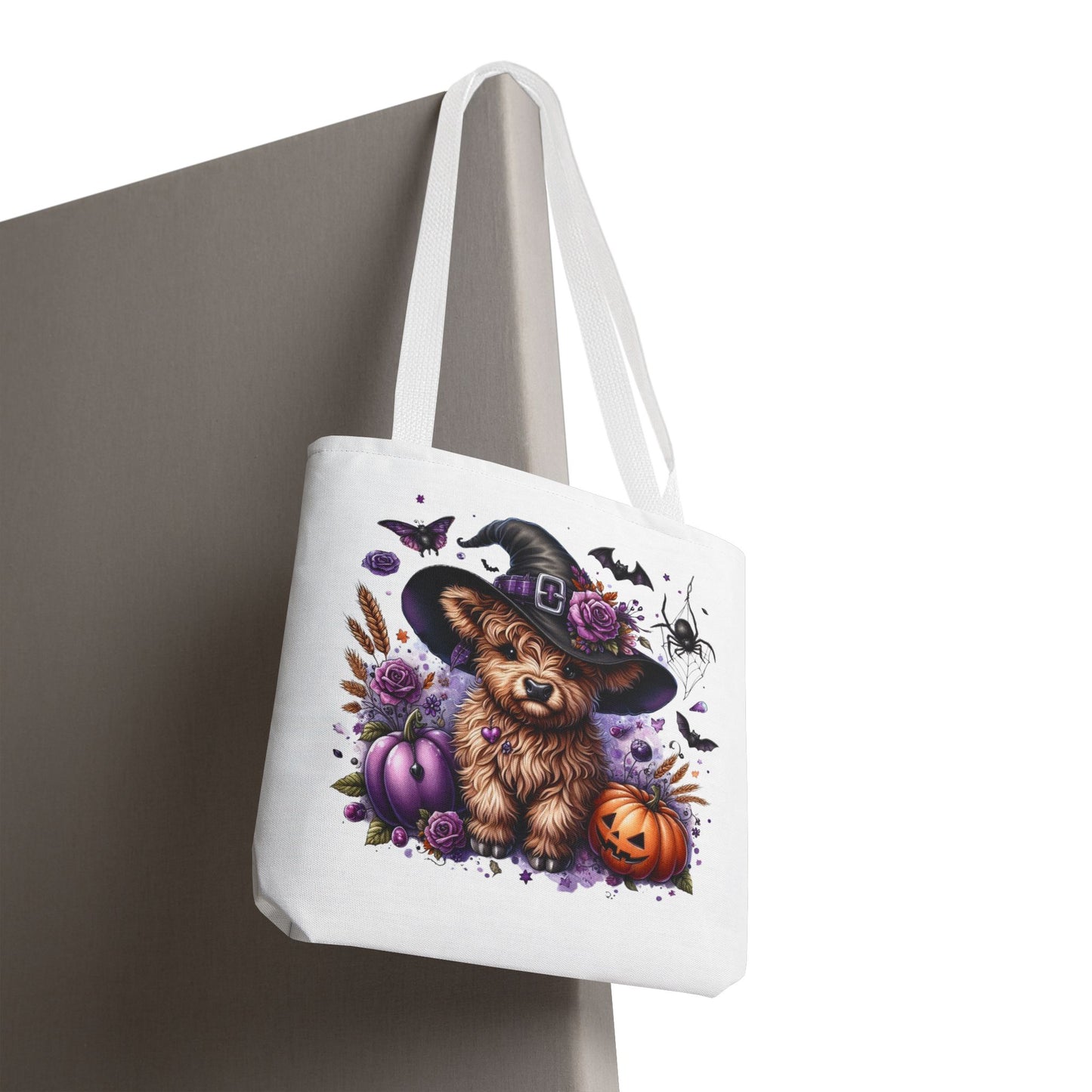 Halloween Cow Witch Tote Bag