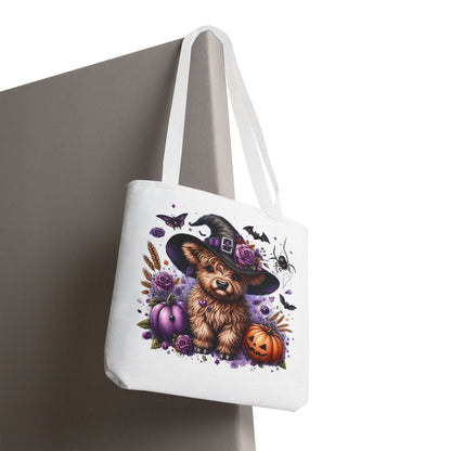 Halloween Cow Witch Tote Bag