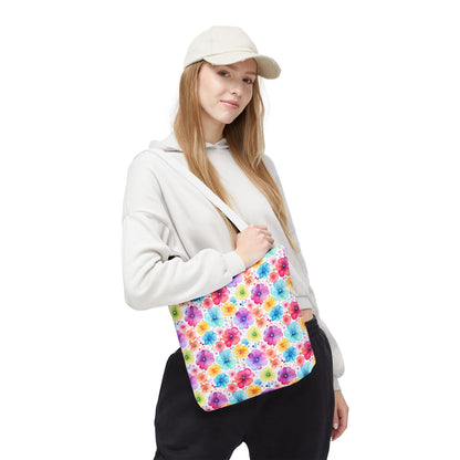 Vibrant Floral Tote Bag, Perfect Gift for Mother's Day, Bright Summer Accessory