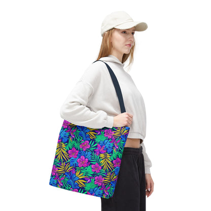 Tropical Floral Tote Bag, Beach Bag, Shopping Tote