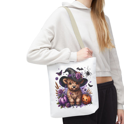 Halloween Cow Witch Tote Bag