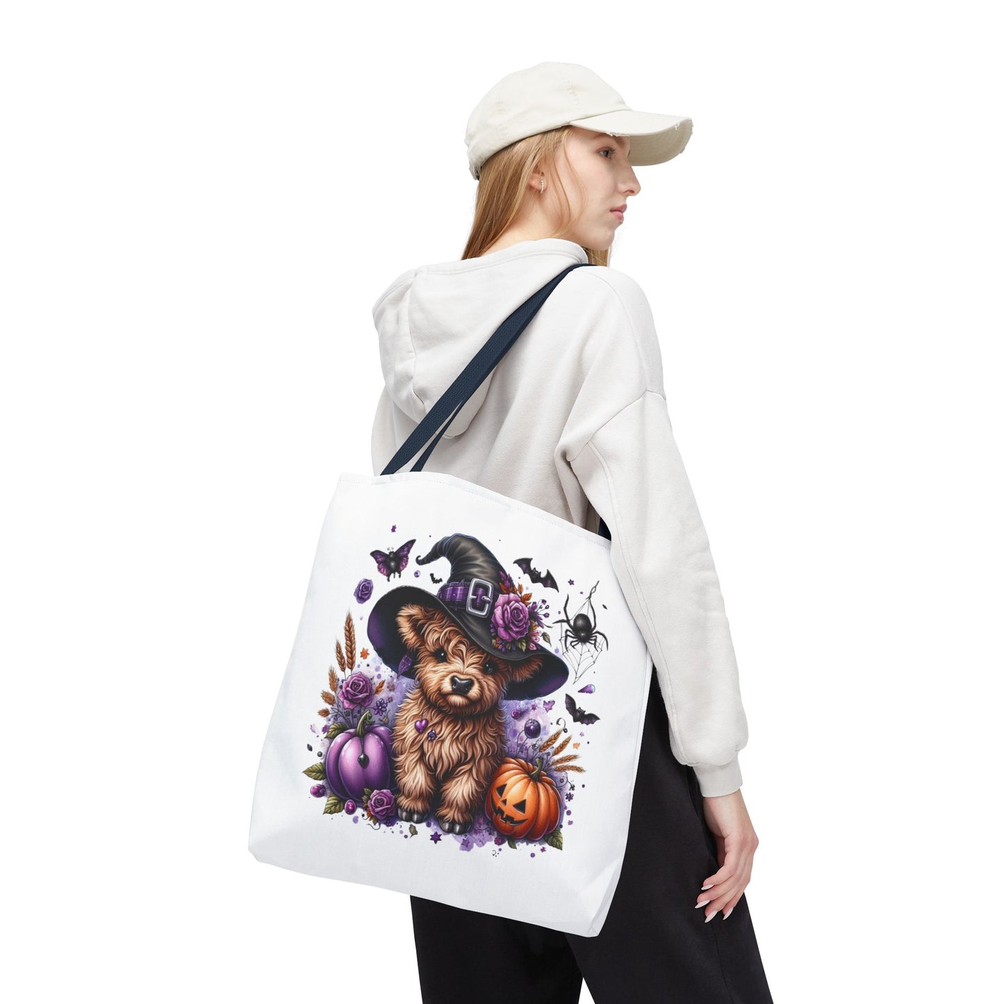 Halloween Cow Witch Tote Bag