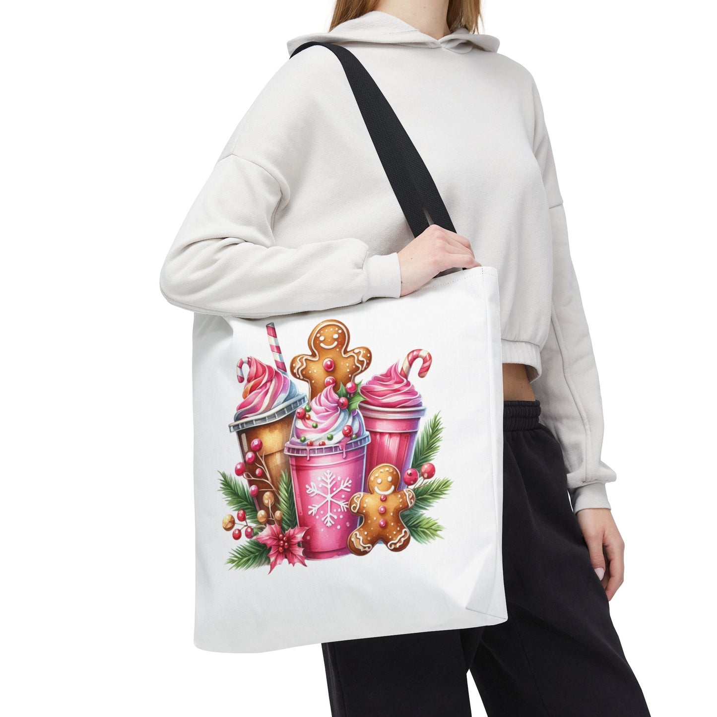 Gingerbread Holiday Tote Bag for Holiday Shopping