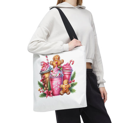 Gingerbread Holiday Tote Bag for Holiday Shopping