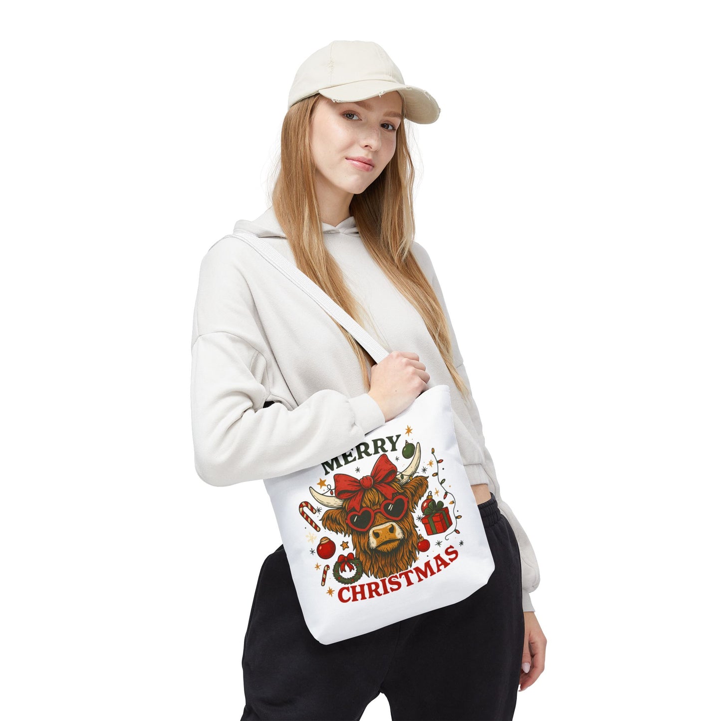 Christmas Cow Tote Bag