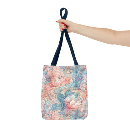 Artistic Tote Bag with a Colorful Swirl Design