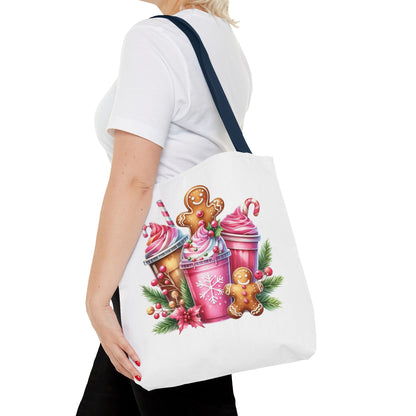 Gingerbread Holiday Tote Bag for Holiday Shopping