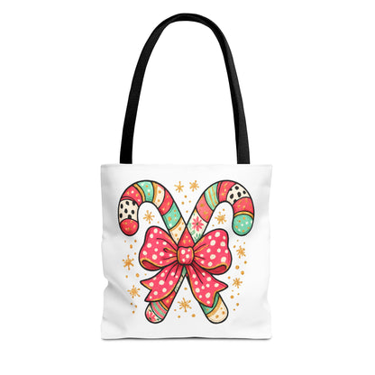 Candy Cane Holiday Tote Bag