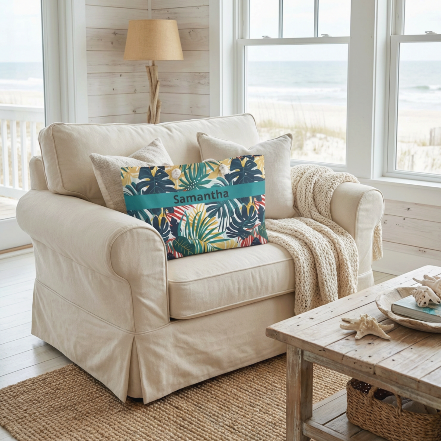Personalized Tropical Beach Weekender Bag