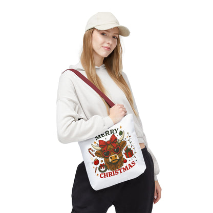 Christmas Cow Tote Bag