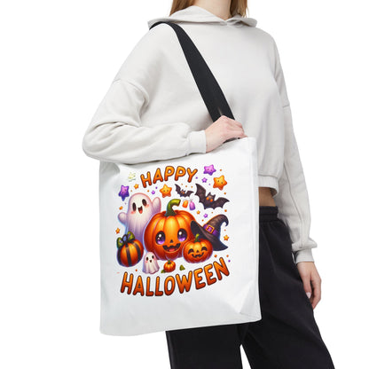 Cute Halloween Ghost Pumpkin Tote Bag