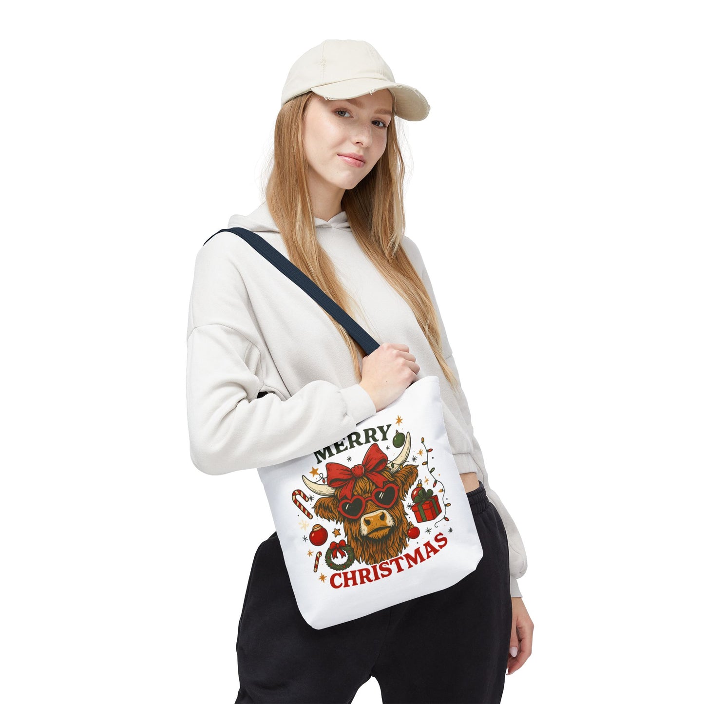 Christmas Cow Tote Bag