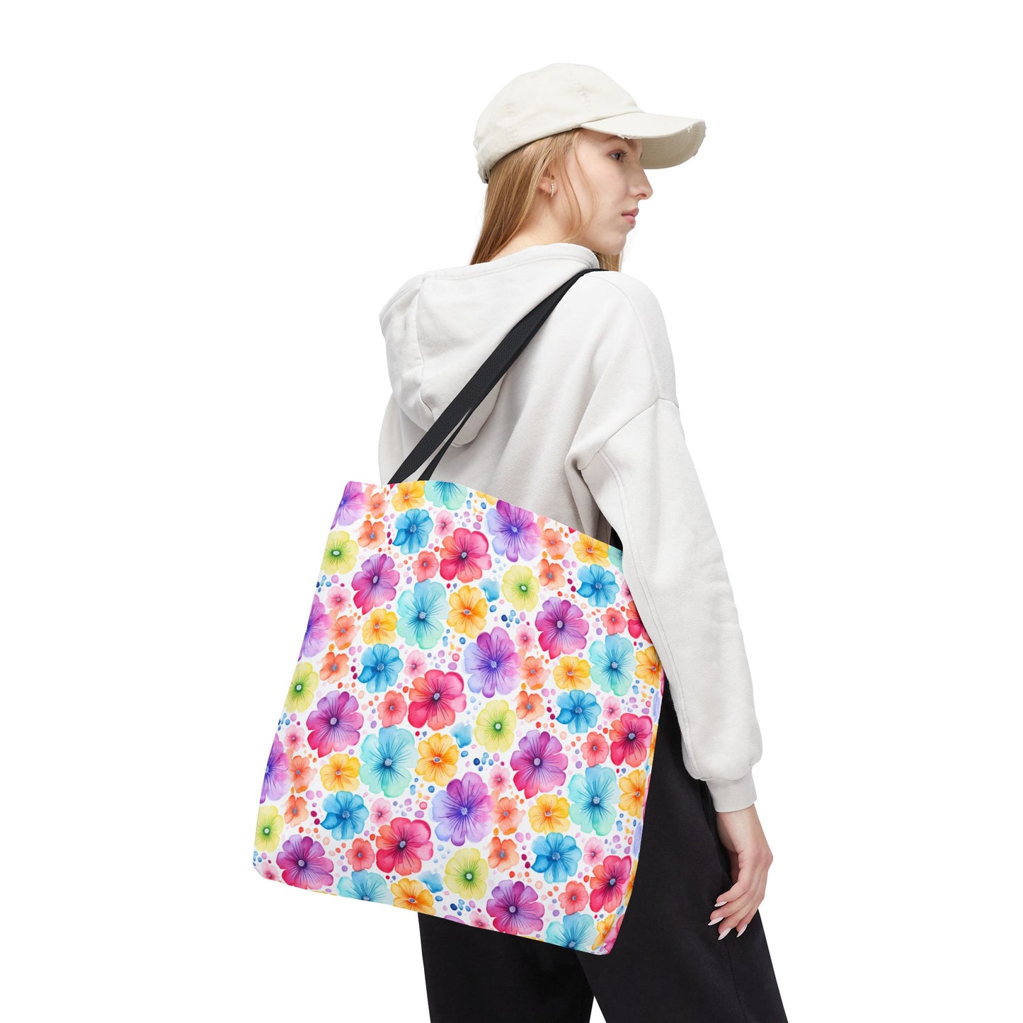 Vibrant Floral Tote Bag, Perfect Gift for Mother's Day, Bright Summer Accessory