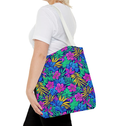 Tropical Floral Tote Bag, Beach Bag, Shopping Tote