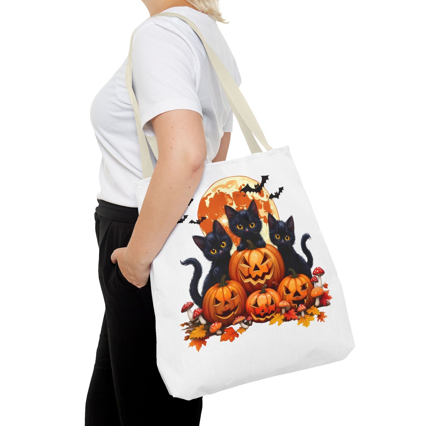 Halloween Cat Tote Bag, Trick or Treat Bag