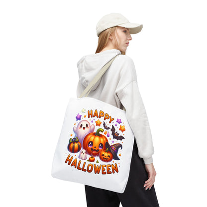 Cute Halloween Ghost Pumpkin Tote Bag