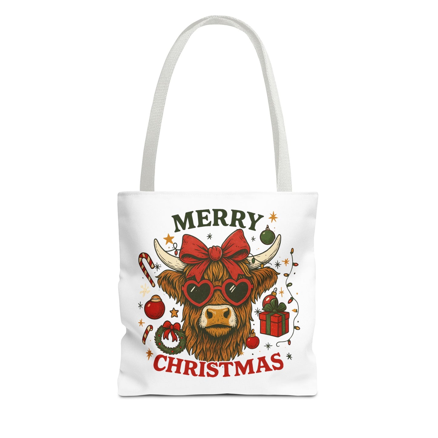 Christmas Cow Tote Bag