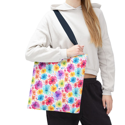 Vibrant Floral Tote Bag, Perfect Gift for Mother's Day, Bright Summer Accessory