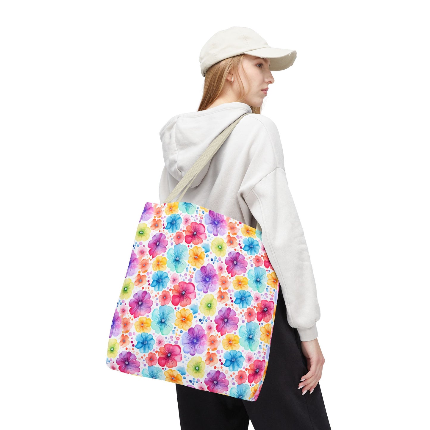 Vibrant Floral Tote Bag, Perfect Gift for Mother's Day, Bright Summer Accessory