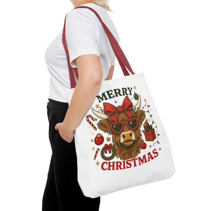 Christmas Cow Tote Bag