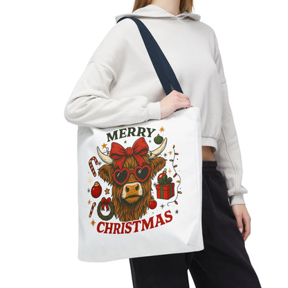 Christmas Cow Tote Bag