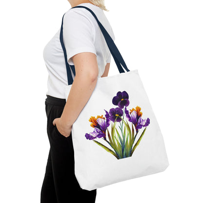 Floral Tote Bag, Reusable Grocery Tote