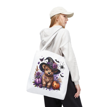 Halloween Cow Witch Tote Bag