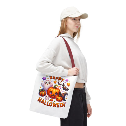 Cute Halloween Ghost Pumpkin Tote Bag