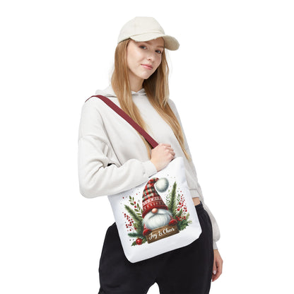 Christmas Gnome Tote Bag - Joy & Cheer Holiday Shopper