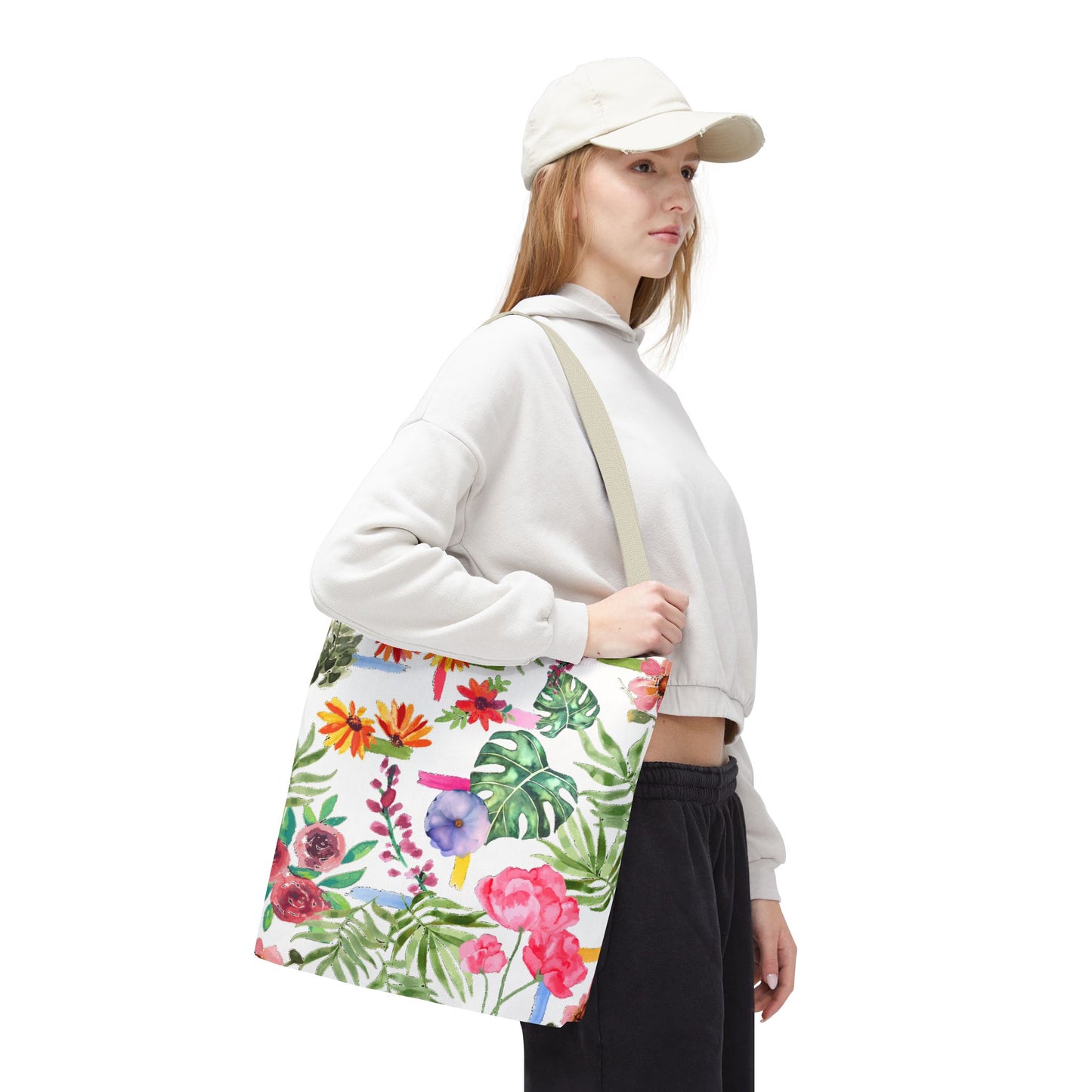 Floral Print Tote Bag