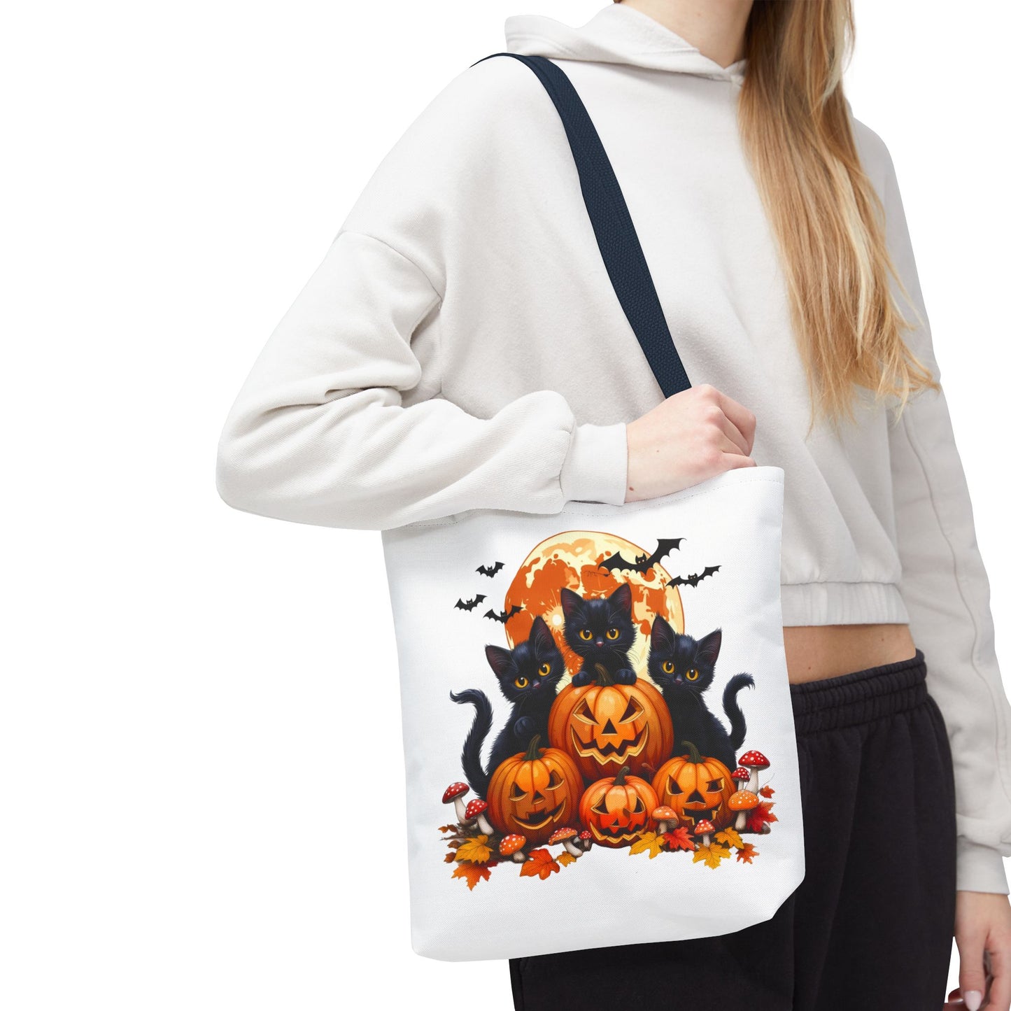 Halloween Cat Tote Bag, Trick or Treat Bag
