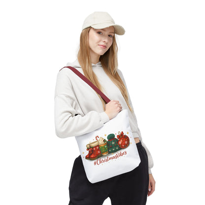 Christmas Vibes Tote Bag for Holiday Shopping