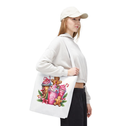 Gingerbread Holiday Tote Bag for Holiday Shopping