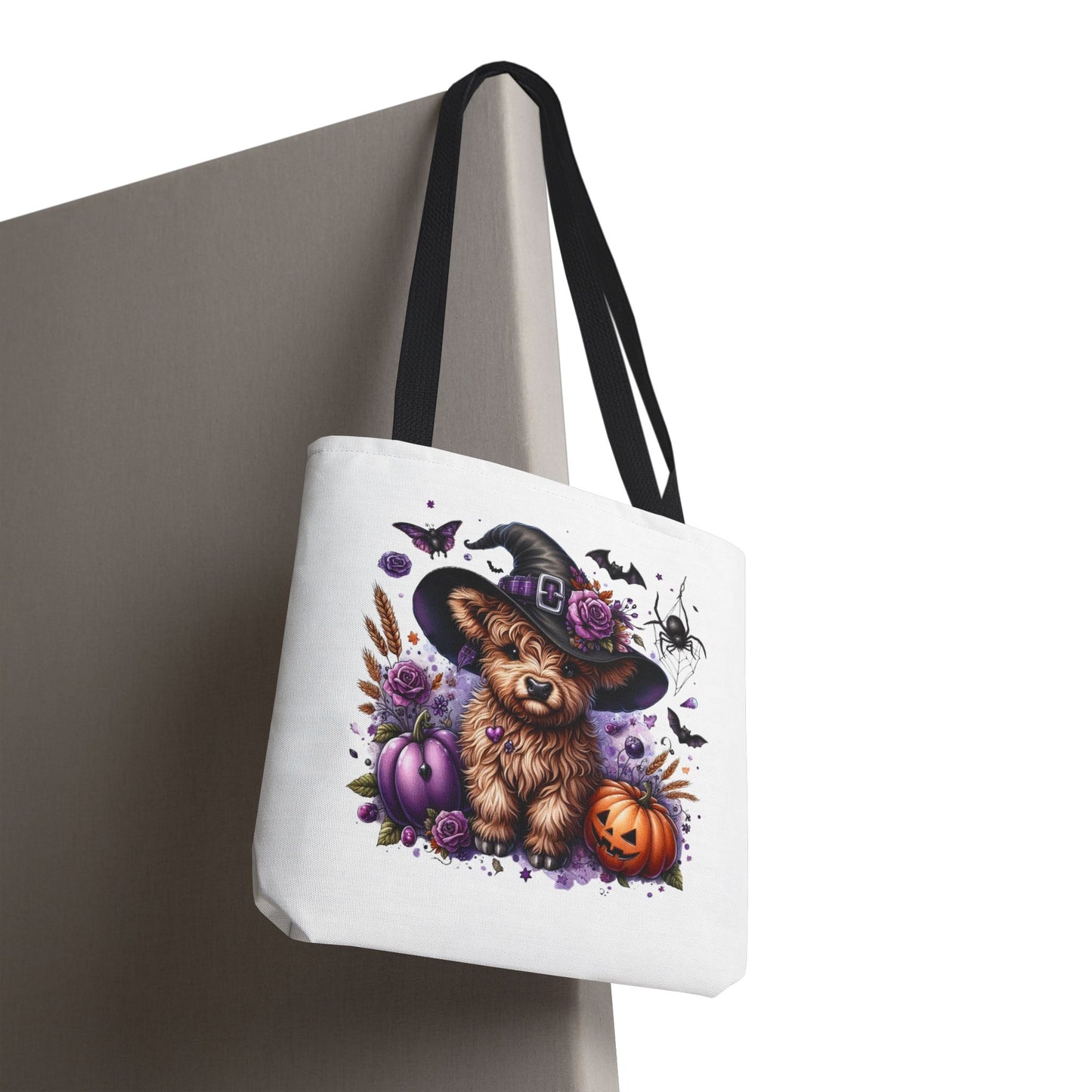 Halloween Cow Witch Tote Bag