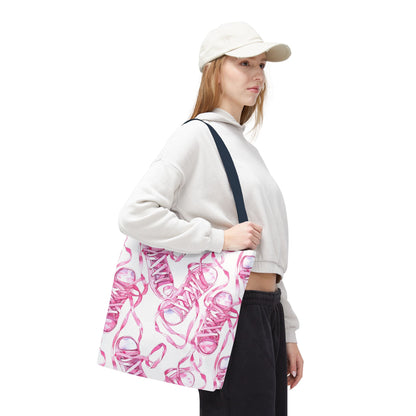 Cute Pink Sneakers Tote Bag for the Sports Lover