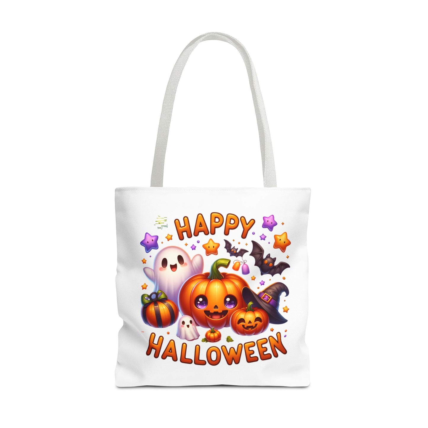 Cute Halloween Ghost Pumpkin Tote Bag
