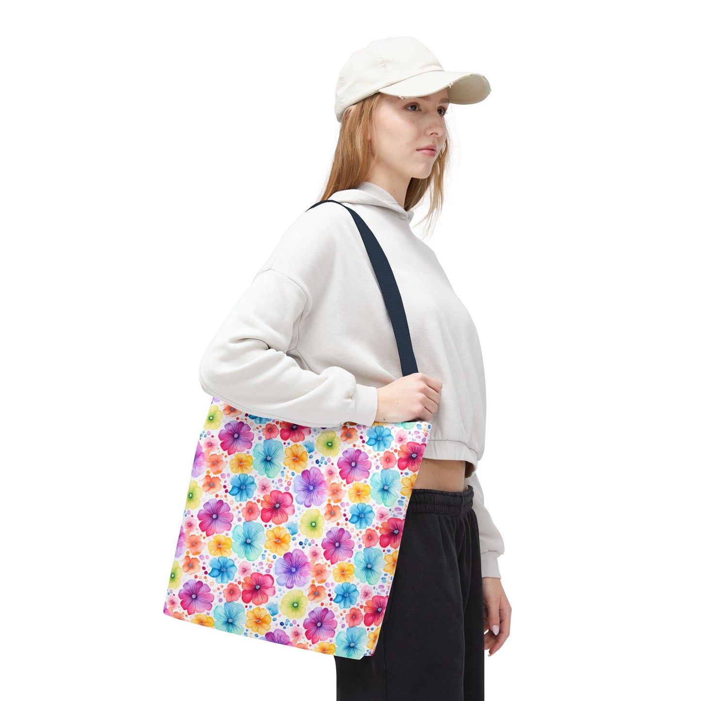 Vibrant Floral Tote Bag, Perfect Gift for Mother's Day, Bright Summer Accessory