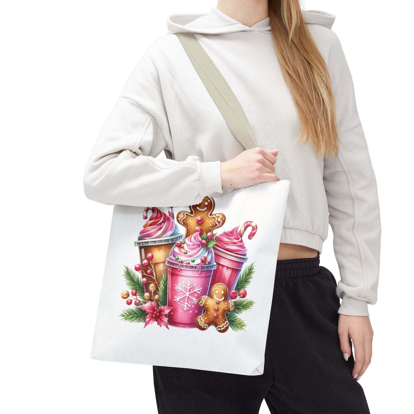 Gingerbread Holiday Tote Bag for Holiday Shopping