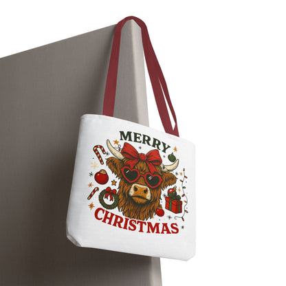 Christmas Cow Tote Bag