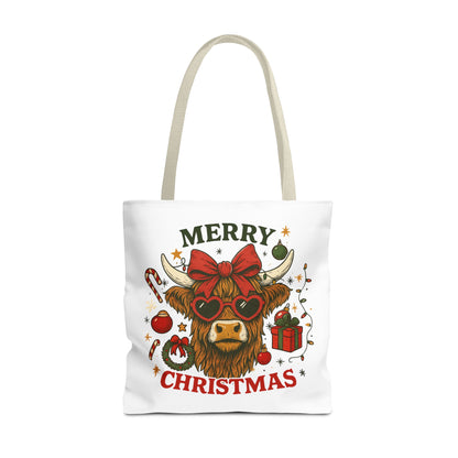 Christmas Cow Tote Bag