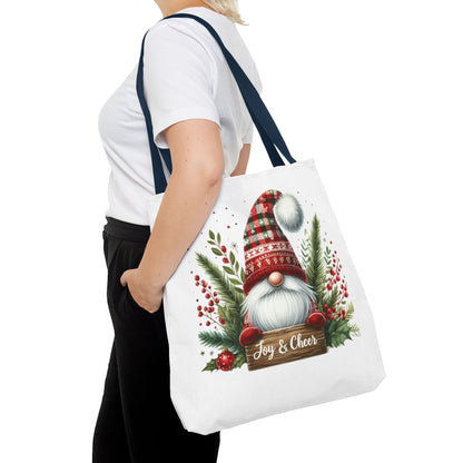 Christmas Gnome Tote Bag - Joy & Cheer Holiday Shopper