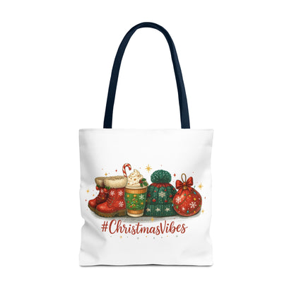 Christmas Vibes Tote Bag for Holiday Shopping