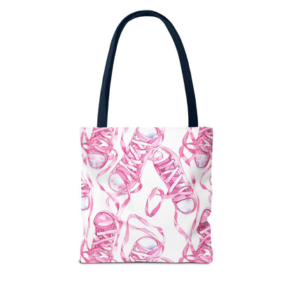Cute Pink Sneakers Tote Bag for the Sports Lover