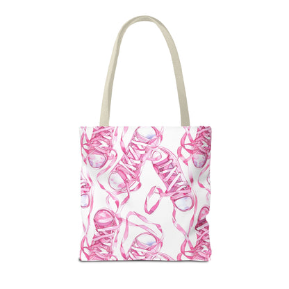 Cute Pink Sneakers Tote Bag for the Sports Lover