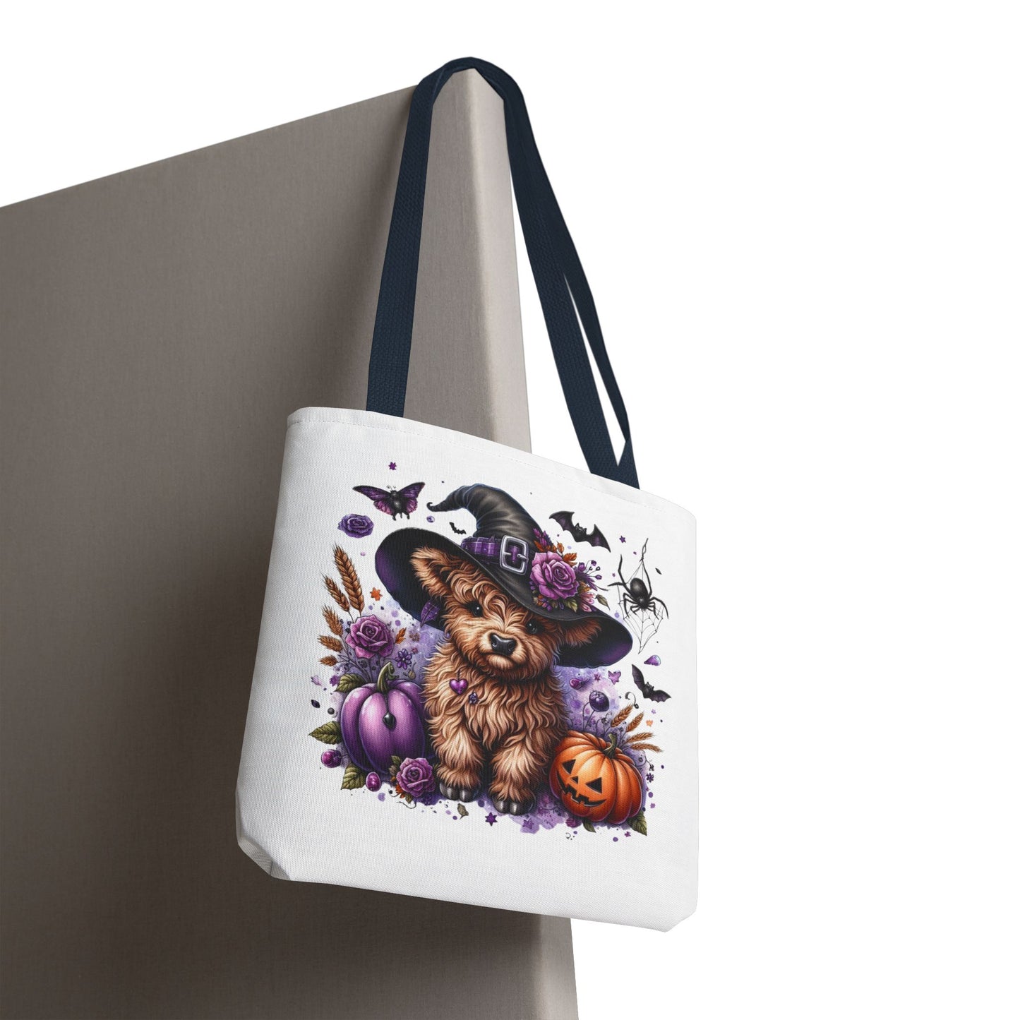 Halloween Cow Witch Tote Bag