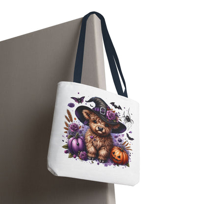 Halloween Cow Witch Tote Bag