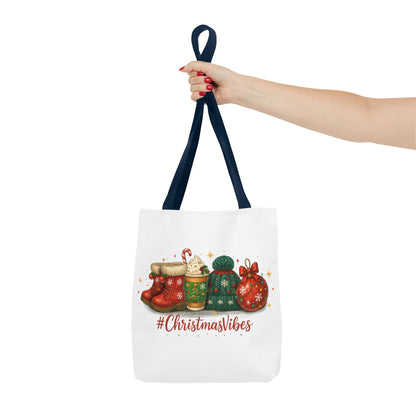 Christmas Vibes Tote Bag for Holiday Shopping