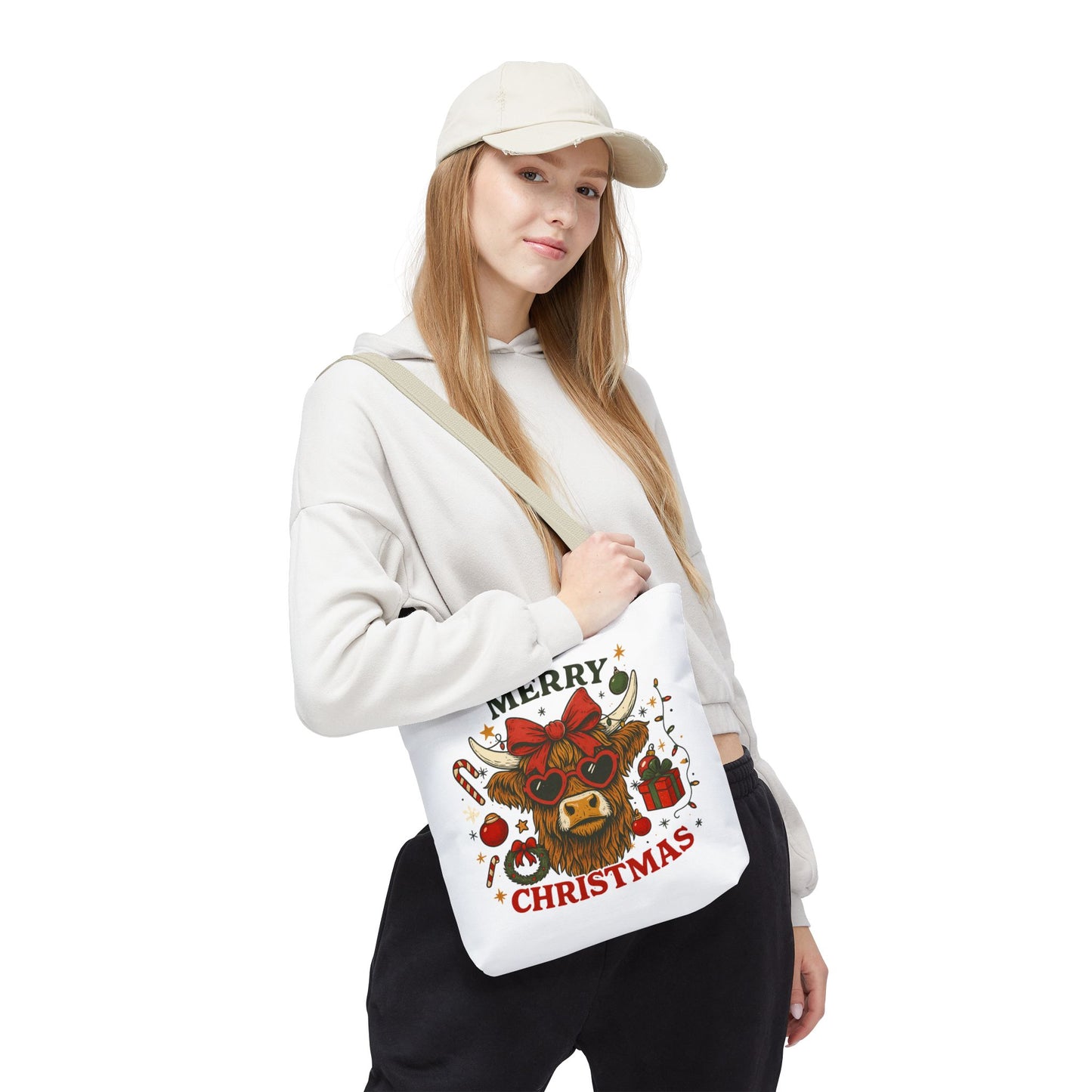Christmas Cow Tote Bag