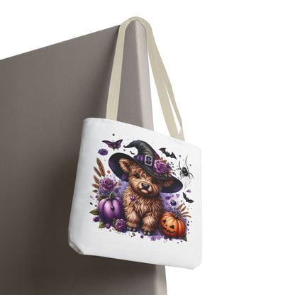 Halloween Cow Witch Tote Bag